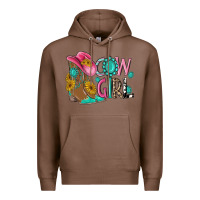 Chestnut cow girl western boots Premium Hoodie - MaliasSmallBusiness
