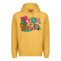 Mustard cow girl western boots Premium Hoodie - MaliasSmallBusiness