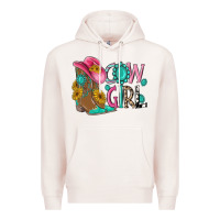 Pale Pink cow girl western boots Premium Hoodie - MaliasSmallBusiness
