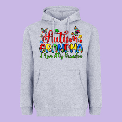 Autism Grandma I Love My Grandson Heavyweight Hoodie Designed By Artiststas