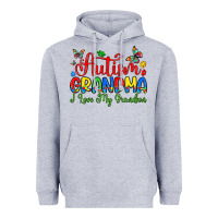 Heather Grey autism grandma i love my grandson Heavyweight Hoodie - Artiststas