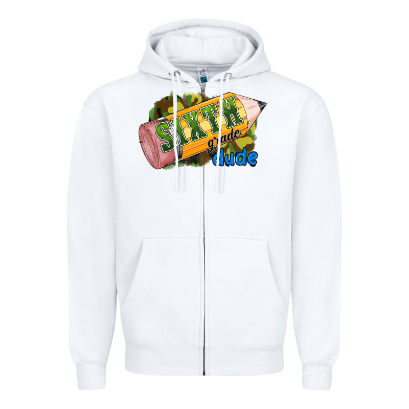 Sixth Grade Dude Zipper Hoodie by RanaPortraitStore | Teevron