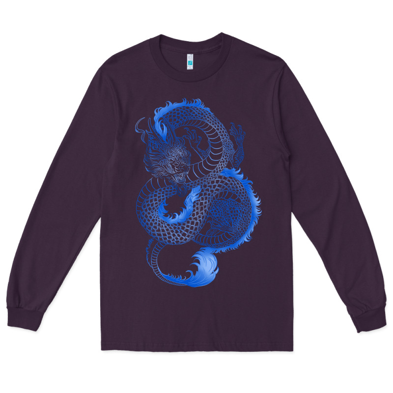 Blue Dragon Long Sleeve Tee by RanaPortraitStore | Teevron