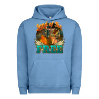 Pigment Pebble Blue land of the free Urban Hoodie - NancyCooperArtShop