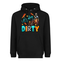 Black let's play dirty Heavyweight Hoodie - Artiststas