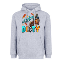 Heather Grey let's play dirty Heavyweight Hoodie - Artiststas