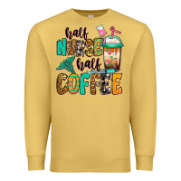 Antique Gold half nurse half coffee Premium Sweatshirt - Jasminsmagicworld