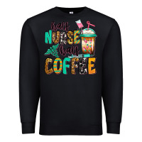 Black half nurse half coffee Premium Sweatshirt - Jasminsmagicworld