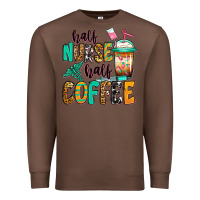Chestnut half nurse half coffee Premium Sweatshirt - Jasminsmagicworld
