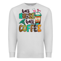 Dove Grey half nurse half coffee Premium Sweatshirt - Jasminsmagicworld