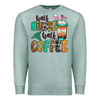 Seafoam half nurse half coffee Premium Sweatshirt - Jasminsmagicworld