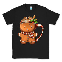 Black Gingerbread Cookie Man Hot Cocoa Coffee Classic Tee - FaDigitalArtStudio