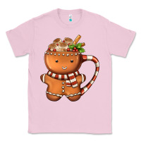 Bubblegum Pink Gingerbread Cookie Man Hot Cocoa Coffee Classic Tee - FaDigitalArtStudio