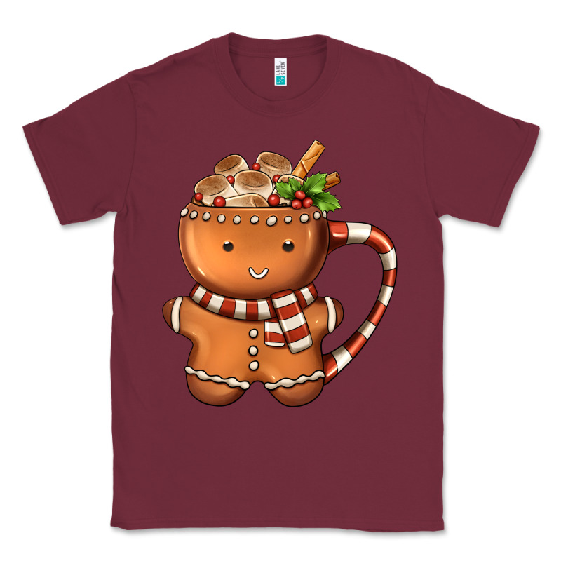 Gingerbread Cookie Man Hot Cocoa Coffee Classic Tee by FaDigitalArtStudio | Teevron