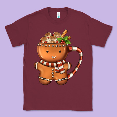 Gingerbread Cookie Man Hot Cocoa Coffee Classic Tee Designed By Fadigitalartstudio