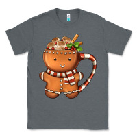 Charcoal Heather Gingerbread Cookie Man Hot Cocoa Coffee Classic Tee - FaDigitalArtStudio