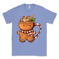Colony Blue Gingerbread Cookie Man Hot Cocoa Coffee Classic Tee - FaDigitalArtStudio