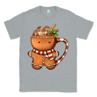 Heather Grey Gingerbread Cookie Man Hot Cocoa Coffee Classic Tee - FaDigitalArtStudio