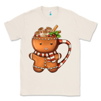 Natural Gingerbread Cookie Man Hot Cocoa Coffee Classic Tee - FaDigitalArtStudio