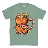 Sage Gingerbread Cookie Man Hot Cocoa Coffee Classic Tee - FaDigitalArtStudio
