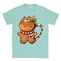 Seafoam Gingerbread Cookie Man Hot Cocoa Coffee Classic Tee - FaDigitalArtStudio