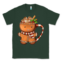 Sports Green Gingerbread Cookie Man Hot Cocoa Coffee Classic Tee - FaDigitalArtStudio