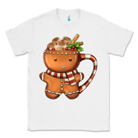 White Gingerbread Cookie Man Hot Cocoa Coffee Classic Tee - FaDigitalArtStudio