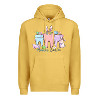 Antique Gold happy easter teeth Premium Hoodie - MaliasSmallBusiness