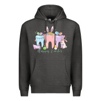 Charcoal Heather happy easter teeth Premium Hoodie - MaliasSmallBusiness