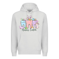 Dove Grey happy easter teeth Premium Hoodie - MaliasSmallBusiness