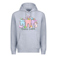 Heather Grey happy easter teeth Premium Hoodie - MaliasSmallBusiness