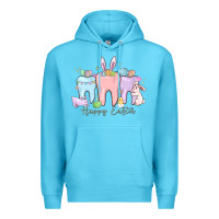 Ocean Blue happy easter teeth Premium Hoodie - MaliasSmallBusiness