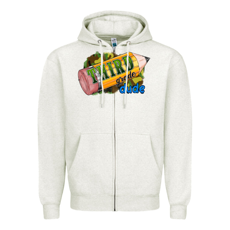 Third Grade Dude Zipper Hoodie by RanaPortraitStore | Teevron