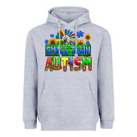 Heather Grey small town autism Heavyweight Hoodie - AdoDesignShop