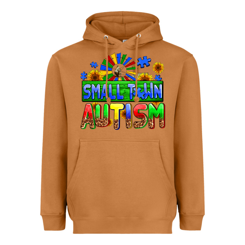 Small Town Autism Heavyweight Hoodie by AdoDesignShop | Teevron