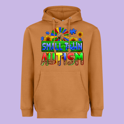 Small Town Autism Heavyweight Hoodie Designed By Adodesignshop