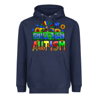 Navy small town autism Heavyweight Hoodie - AdoDesignShop