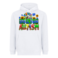 White small town autism Heavyweight Hoodie - AdoDesignShop