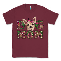 Burgundy christmas dog mom chihuahua Classic Tee - RanaPortraitStore