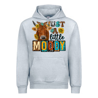 Heather Grey just a little moody with cow Urban Hoodie - NancyCooperArtShop