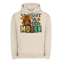 Pigment French Oak just a little moody with cow Urban Hoodie - NancyCooperArtShop