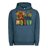 Pigment Midnight Navy just a little moody with cow Urban Hoodie - NancyCooperArtShop