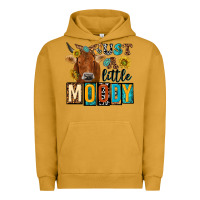 Pigment Peanut Butter just a little moody with cow Urban Hoodie - NancyCooperArtShop