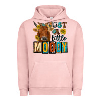 Pigment Salmon just a little moody with cow Urban Hoodie - NancyCooperArtShop
