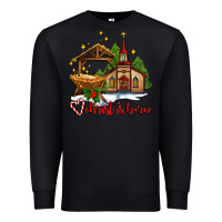 Black the church  chrıst is born Premium Sweatshirt - AdoDesignShop