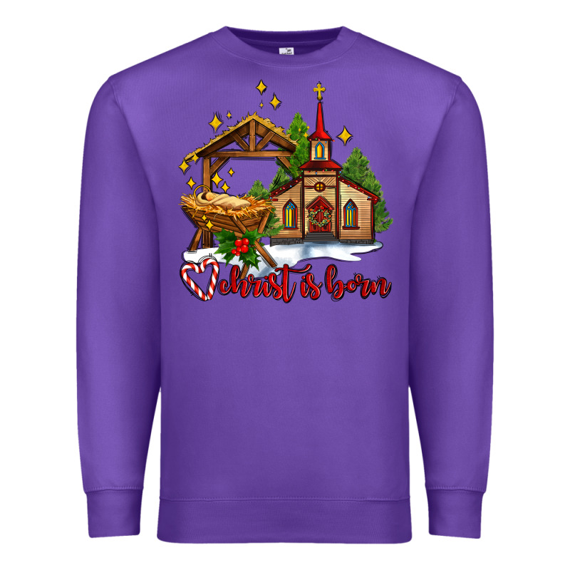 The Church  Chrıst Is Born Premium Sweatshirt by AdoDesignShop | Teevron