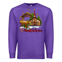 Purple the church  chrıst is born Premium Sweatshirt - AdoDesignShop
