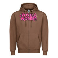 Chestnut Breast Cancer Postal Worker Zipper Hoodie - texasbilliewilder