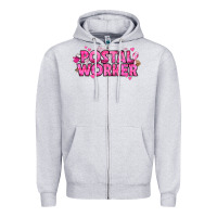 Heather Grey Breast Cancer Postal Worker Zipper Hoodie - texasbilliewilder