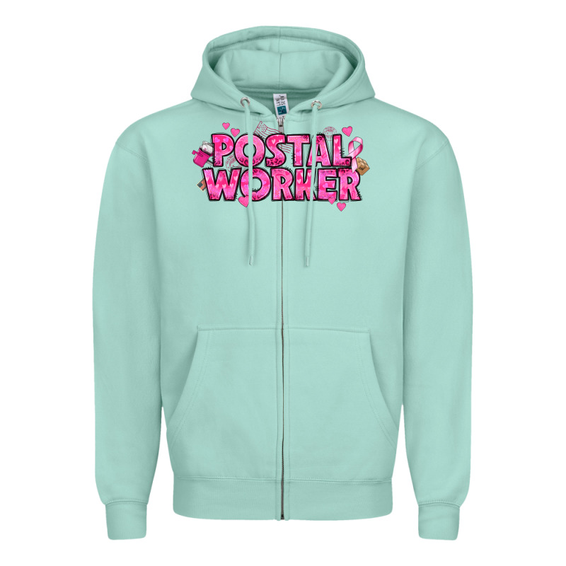 Breast Cancer Postal Worker Zipper Hoodie by texasbilliewilder | Teevron